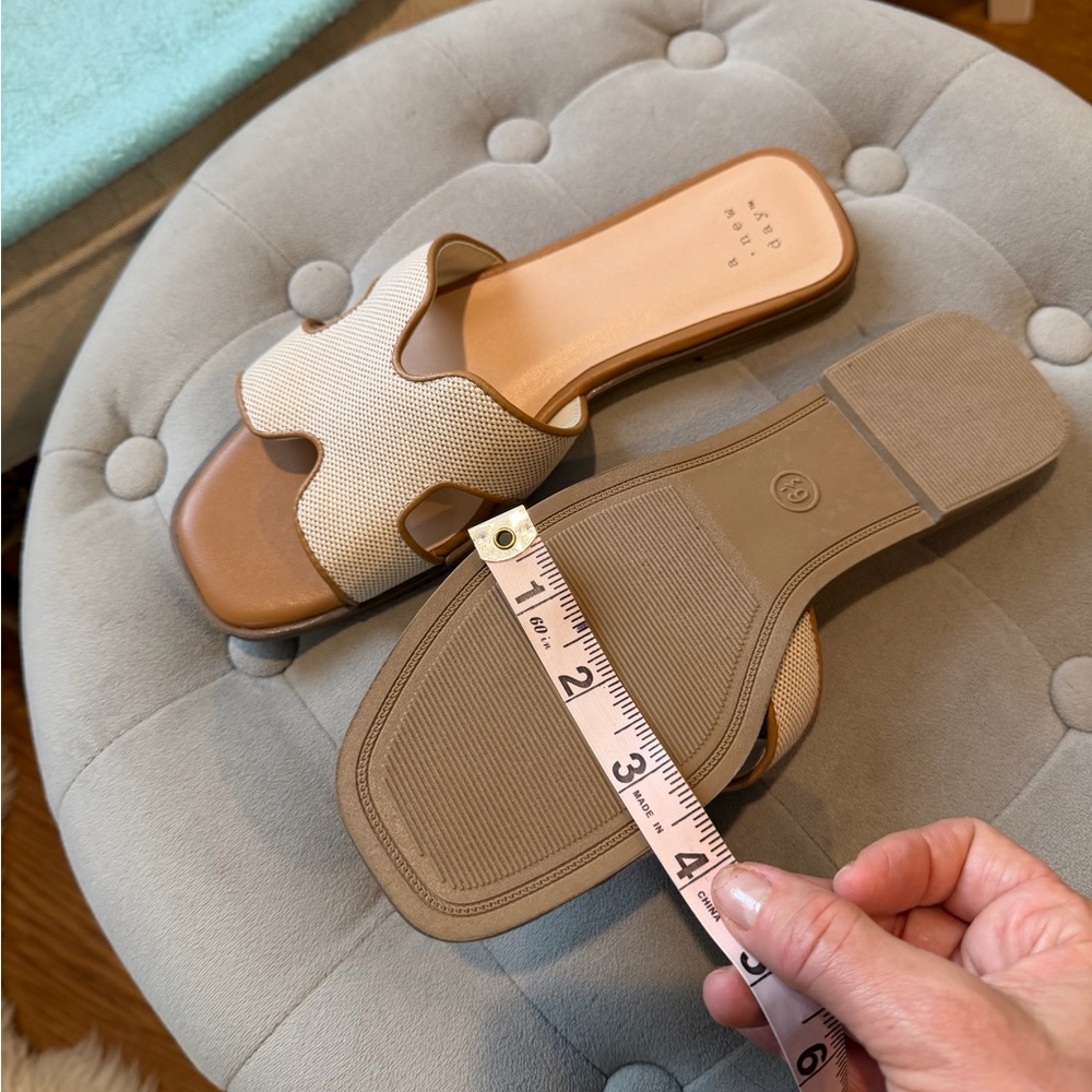Neutral Beige Slide Sandals - a New Day Target 6.5 - Picture 8 of 8
